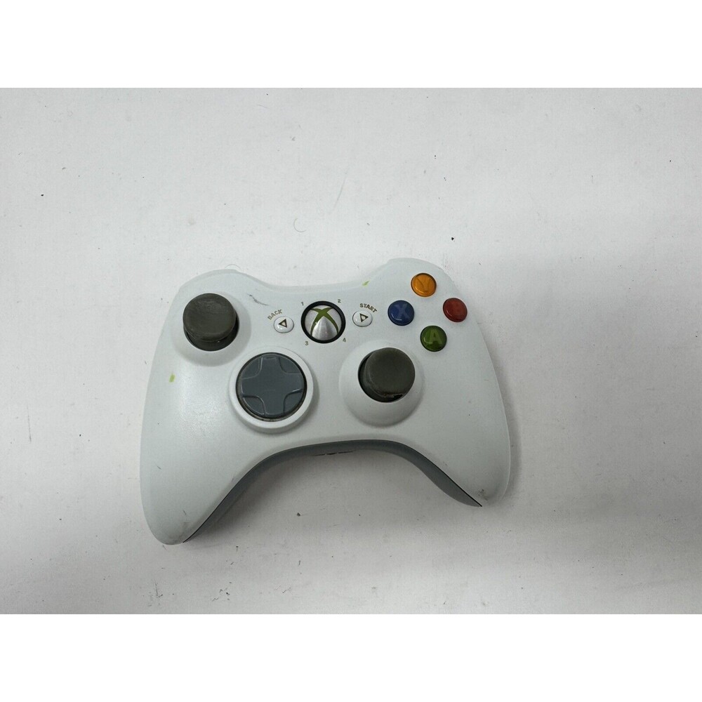 OEM Microsoft Xbox 360 Wireless Controller White - Tested (Missing Back Cover)